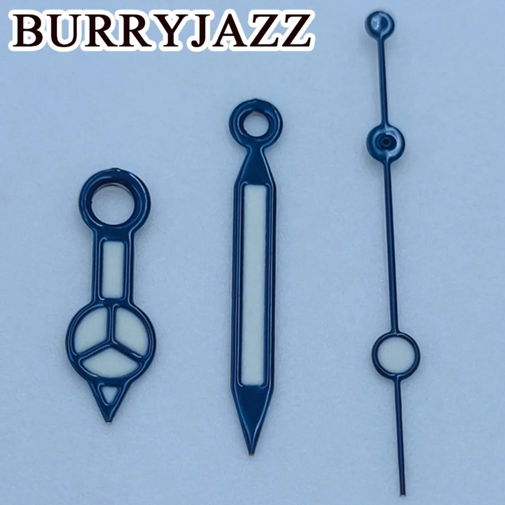BURRYJAZZ NH35 NH36 NH38 7S26 7S36 4R35 4R36 Watch Hands Black Blue Silver Rose Gold Gold Red Green Hands Green Luminous