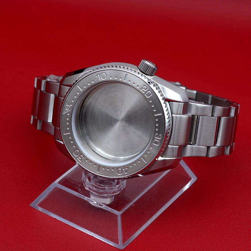 SPB185 SPB187 Watch Case Fit NH34 NH36 7S26 Movement Sapphire Glass NH35 Cases With 20mm Watch Bracelets Bezel Insert Parts