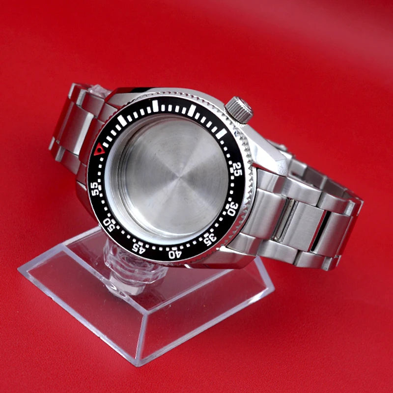 SPB185 SPB187 Watch Case Fit NH34 NH36 7S26 Movement Sapphire Glass NH35 Cases With 20mm Watch Bracelets Bezel Insert Parts