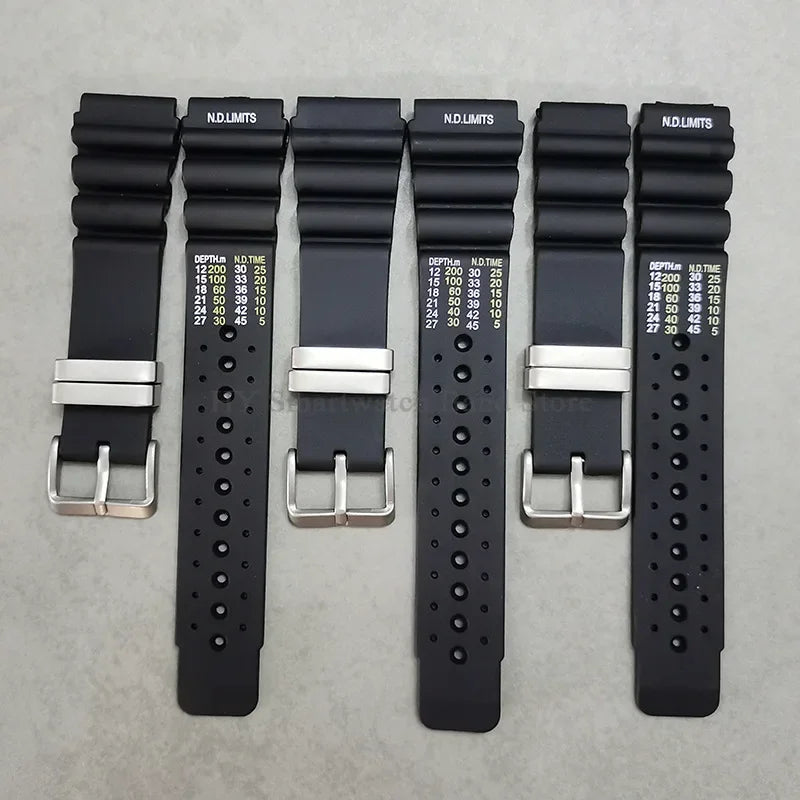 ND Limits Diver Silicone Watch Strap 20mm 22mm 24mm for Seiko SKX007 for Citizen Sport Wrist Band Replacement Men Women Bracelet