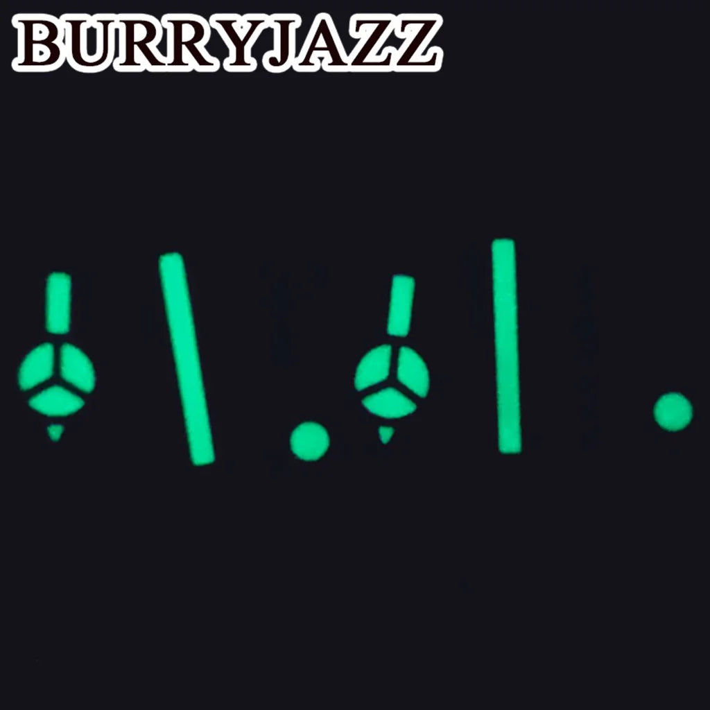 BURRYJAZZ NH35 NH36 NH38 7S26 7S36 4R35 4R36 Watch Hands Black Blue Silver Rose Gold Gold Red Green Hands Green Luminous