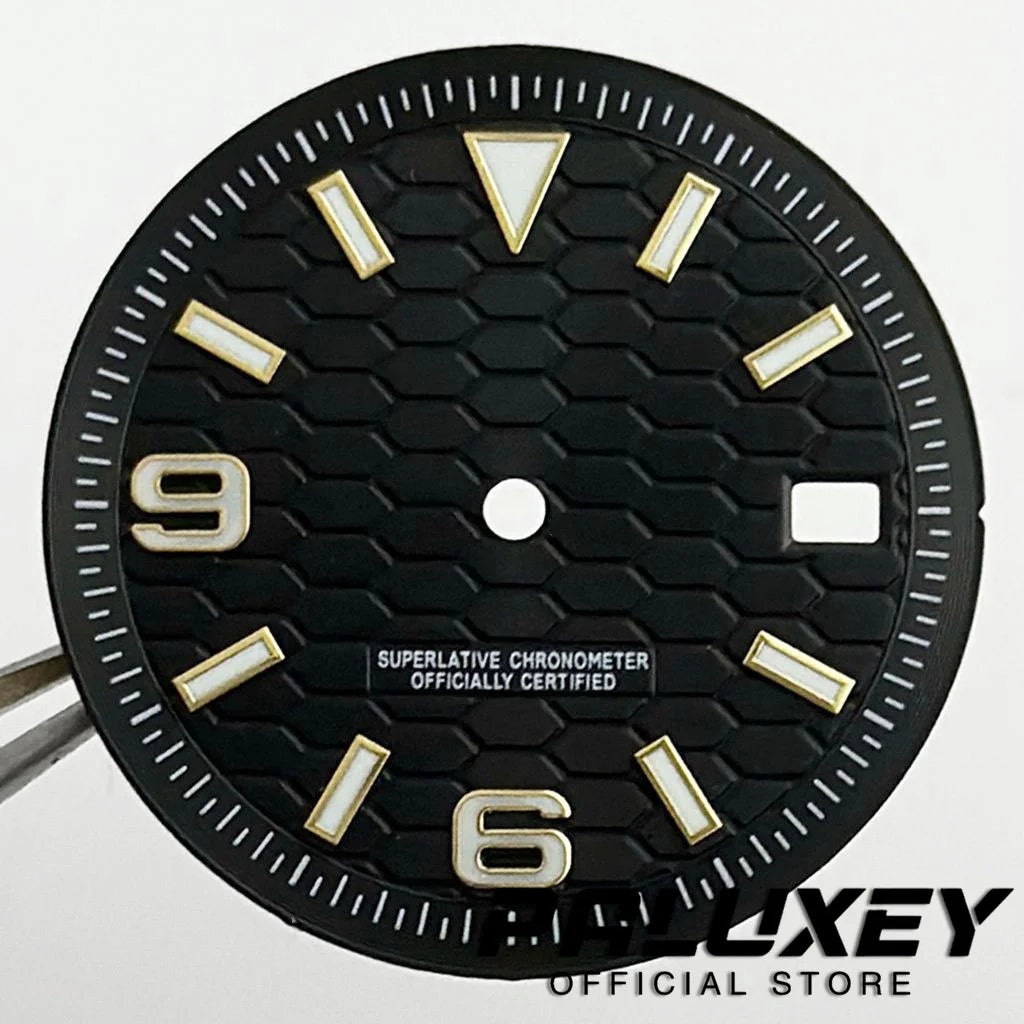 NH35 28.5MM/31MM Modified Perpetual Land-Dweller Watch Dial For NH35 4R35 Movement BGW9 Luminous Watch Faces Replacement Parts
