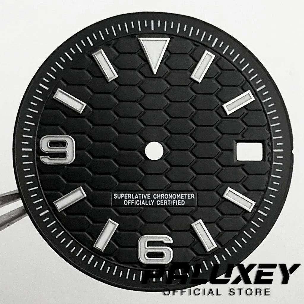 NH35 28.5MM/31MM Modified Perpetual Land-Dweller Watch Dial For NH35 4R35 Movement BGW9 Luminous Watch Faces Replacement Parts