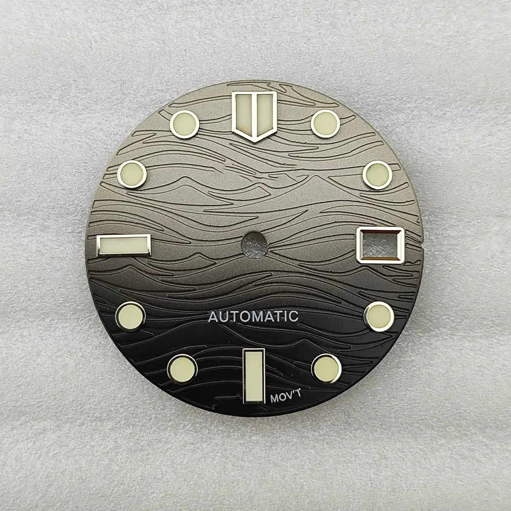 NH35 dial NH36 dial watch dial 28.5mm dial green luminous suitable for NH35 NH36 movement modification watch accessories