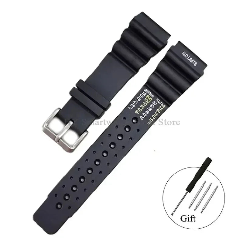 ND Limits Diver Silicone Watch Strap 20mm 22mm 24mm for Seiko SKX007 for Citizen Sport Wrist Band Replacement Men Women Bracelet