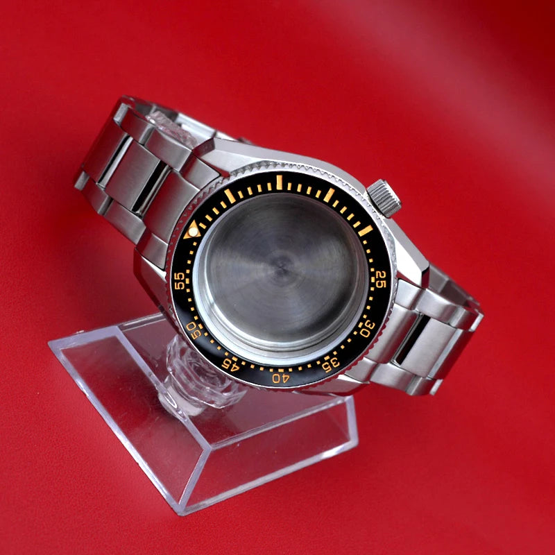 SPB185 SPB187 Watch Case Fit NH34 NH36 7S26 Movement Sapphire Glass NH35 Cases With 20mm Watch Bracelets Bezel Insert Parts