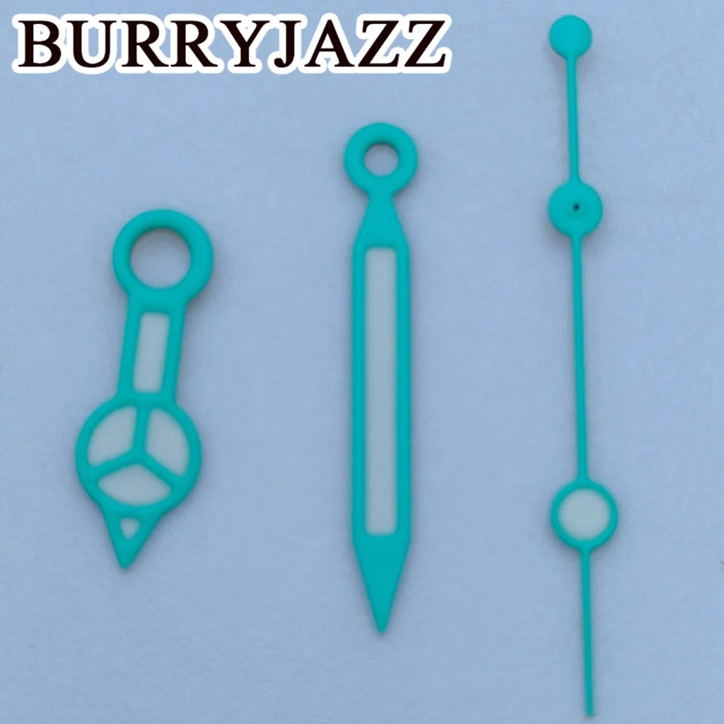 BURRYJAZZ NH35 NH36 NH38 7S26 7S36 4R35 4R36 Watch Hands Black Blue Silver Rose Gold Gold Red Green Hands Green Luminous