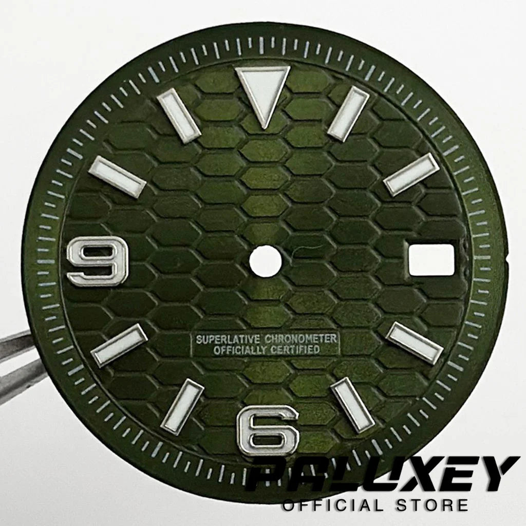 NH35 28.5MM/31MM Modified Perpetual Land-Dweller Watch Dial For NH35 4R35 Movement BGW9 Luminous Watch Faces Replacement Parts