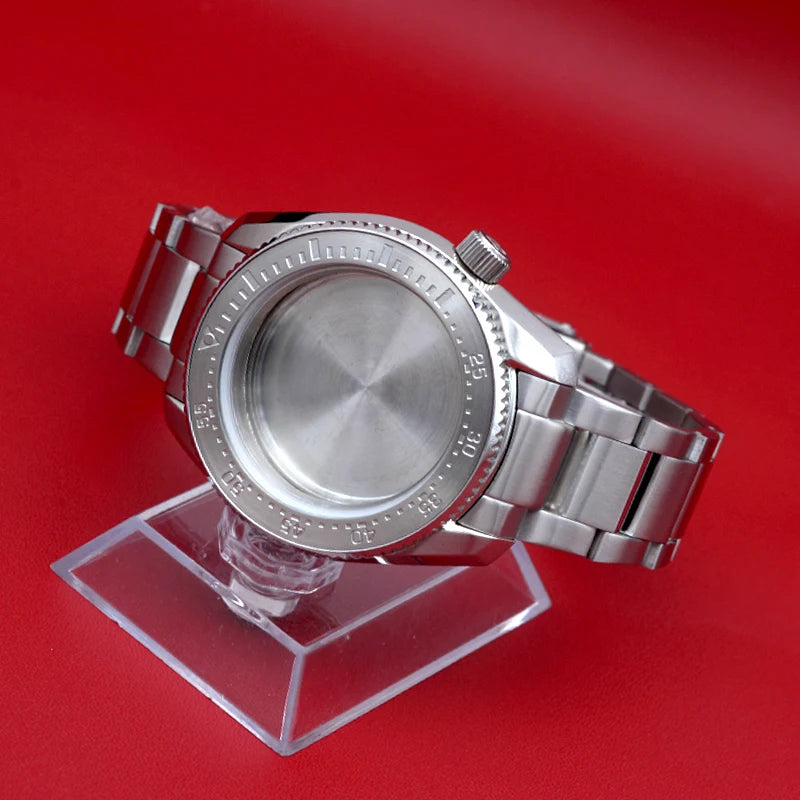 SPB185 SPB187 Watch Case Fit NH34 NH36 7S26 Movement Sapphire Glass NH35 Cases With 20mm Watch Bracelets Bezel Insert Parts