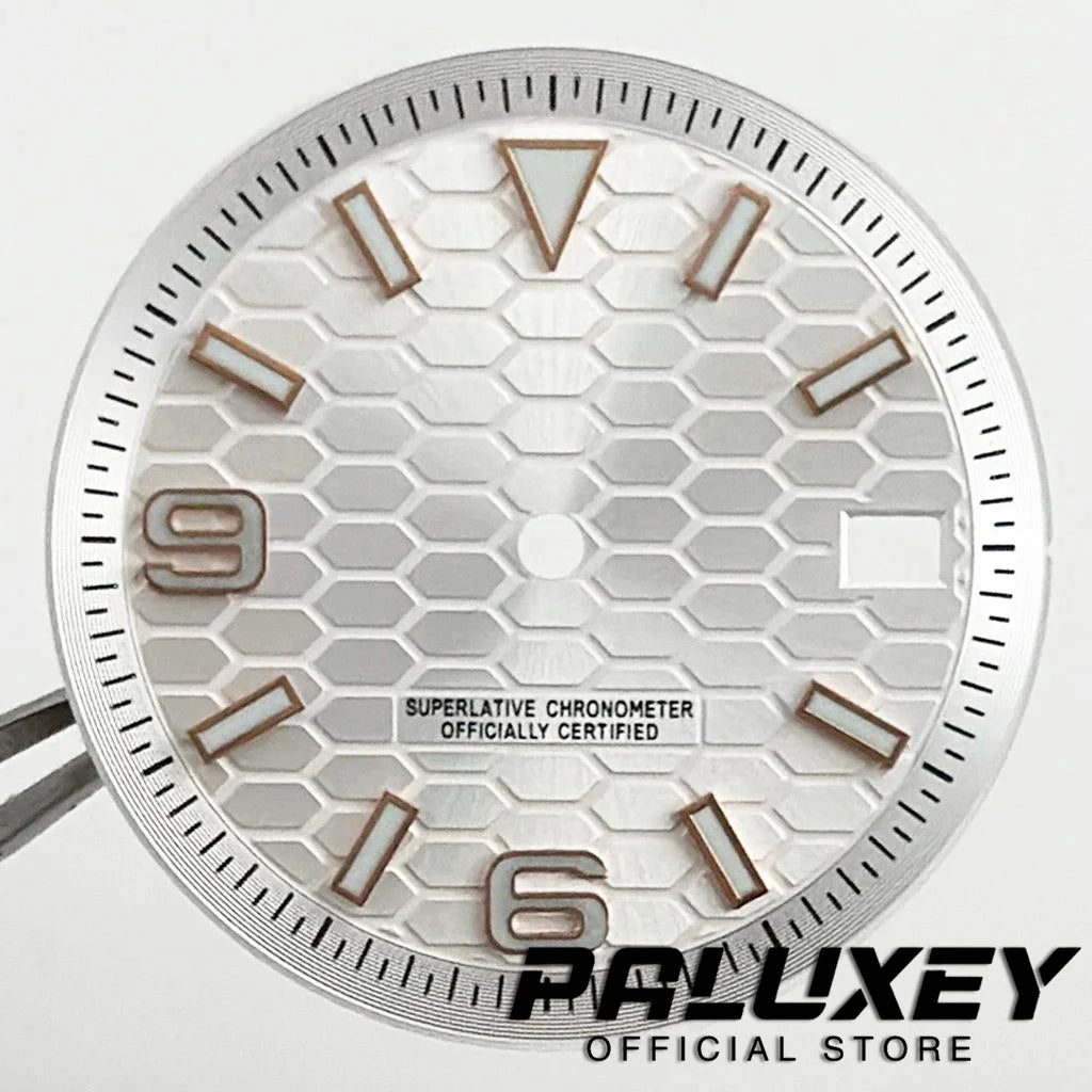 NH35 28.5MM/31MM Modified Perpetual Land-Dweller Watch Dial For NH35 4R35 Movement BGW9 Luminous Watch Faces Replacement Parts