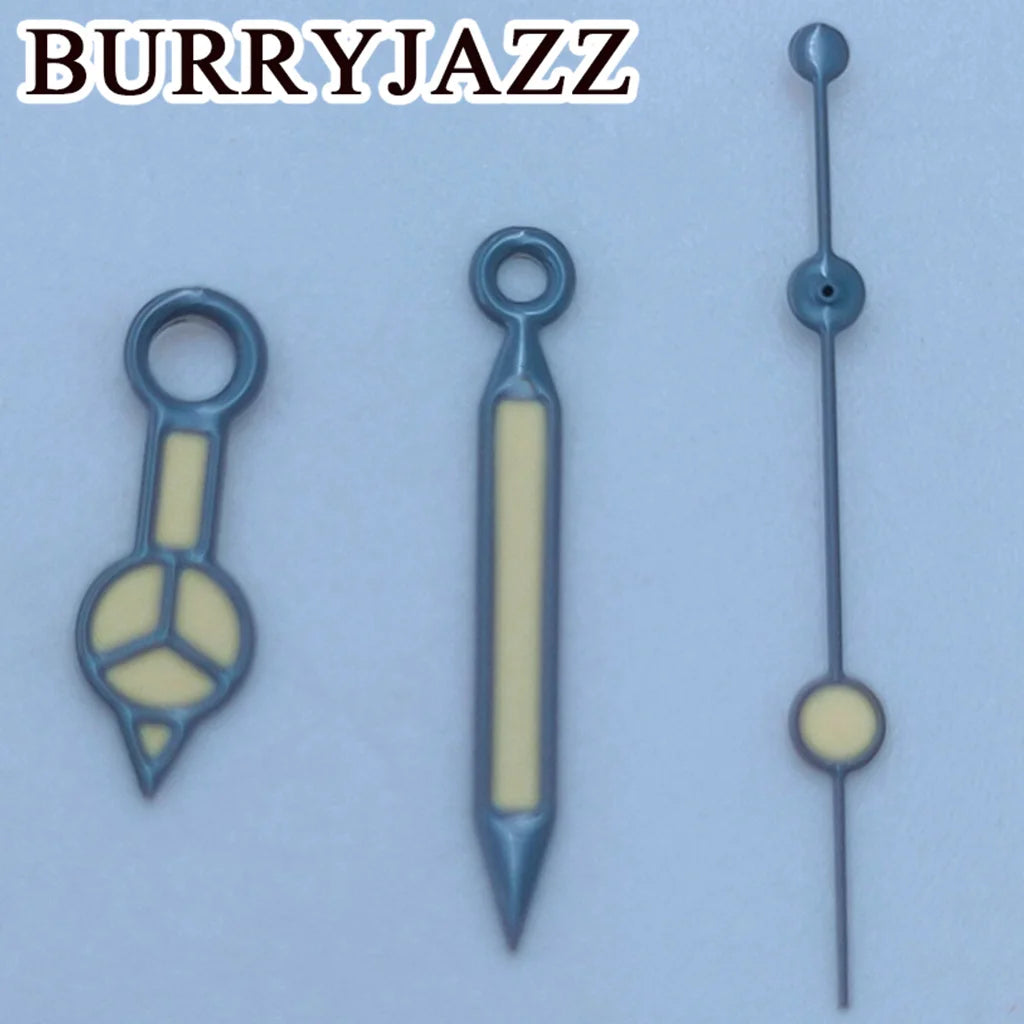 BURRYJAZZ NH35 NH36 NH38 7S26 7S36 4R35 4R36 Watch Hands Black Blue Silver Rose Gold Gold Red Green Hands Green Luminous