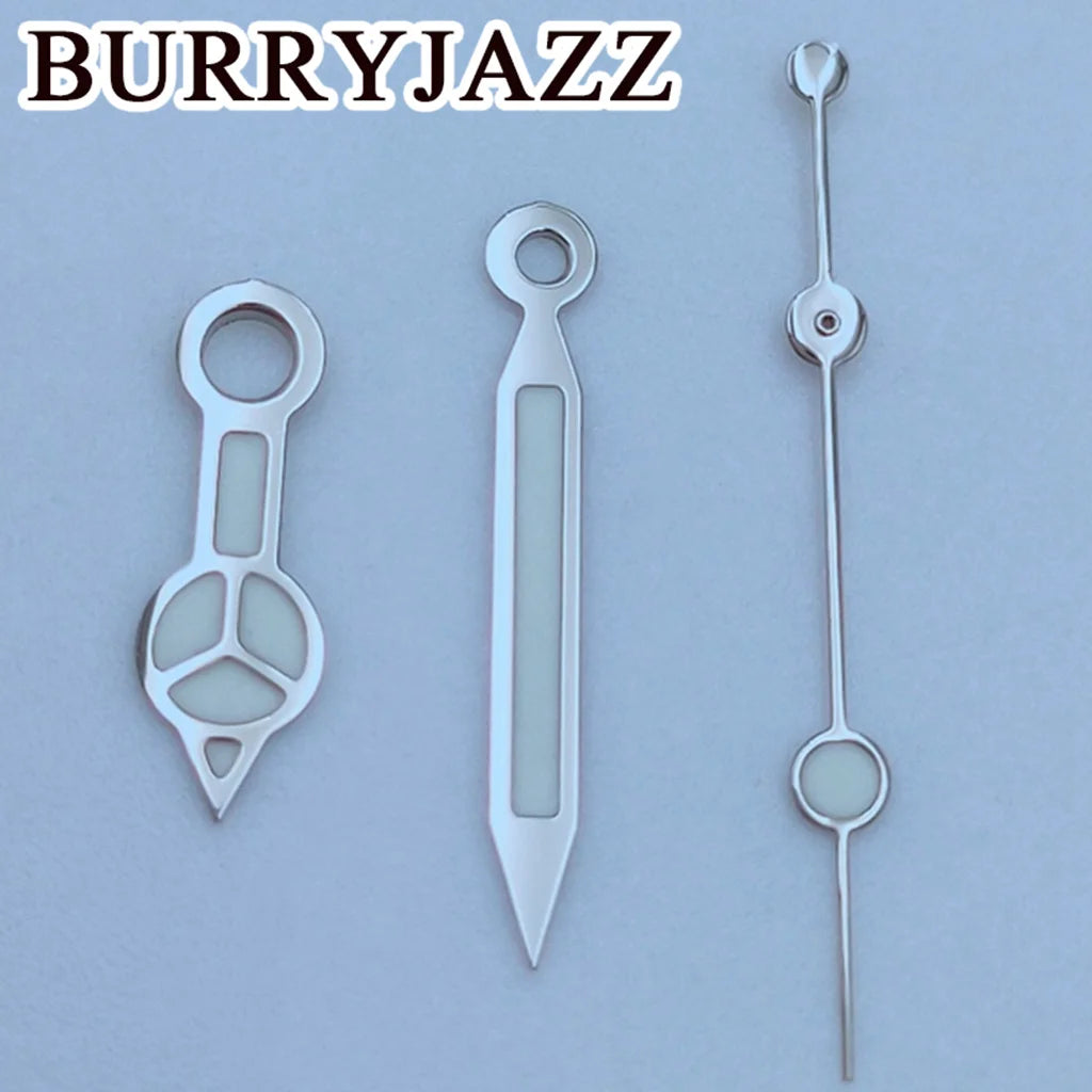 BURRYJAZZ NH35 NH36 NH38 7S26 7S36 4R35 4R36 Watch Hands Black Blue Silver Rose Gold Gold Red Green Hands Green Luminous