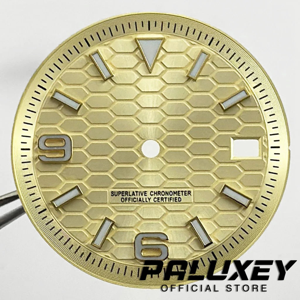 NH35 28.5MM/31MM Modified Perpetual Land-Dweller Watch Dial For NH35 4R35 Movement BGW9 Luminous Watch Faces Replacement Parts