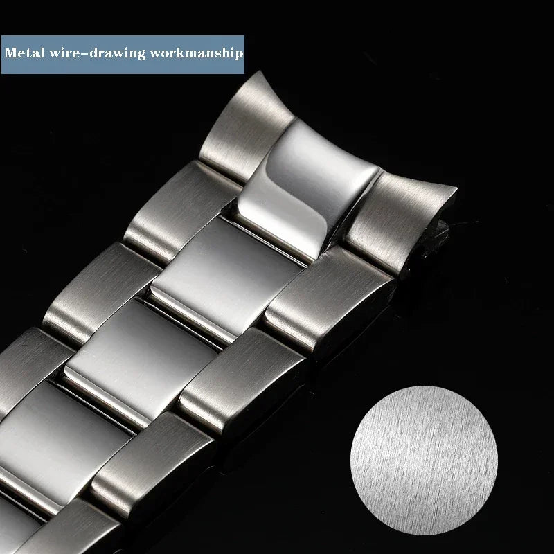 Solid stainless teel watchband For Rolex Daytona Oyster 21mm 20mm Perpetual Submariner for Seiko NH35 Watch Strap wrist bracelet