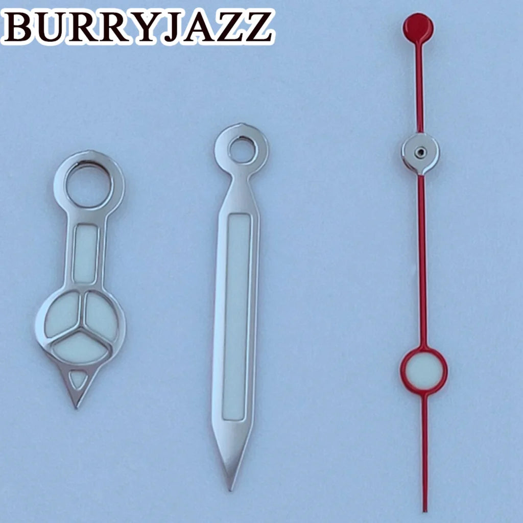 BURRYJAZZ NH35 NH36 NH38 7S26 7S36 4R35 4R36 Watch Hands Black Blue Silver Rose Gold Gold Red Green Hands Green Luminous