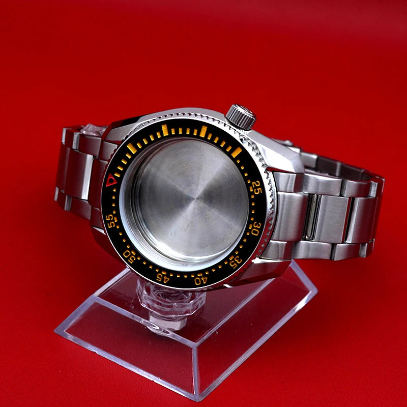 SPB185 SPB187 Watch Case Fit NH34 NH36 7S26 Movement Sapphire Glass NH35 Cases With 20mm Watch Bracelets Bezel Insert Parts