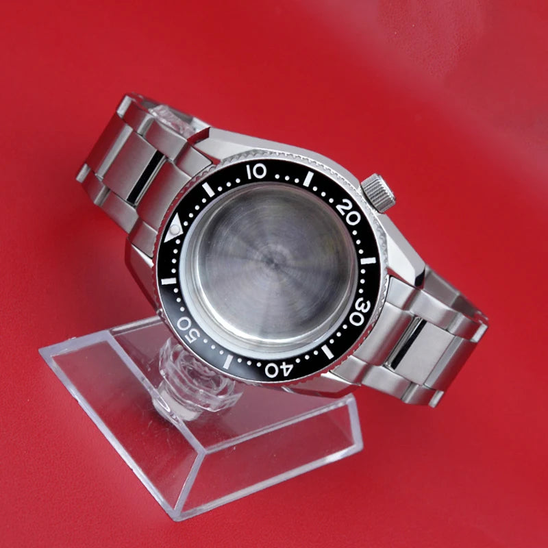 SPB185 SPB187 Watch Case Fit NH34 NH36 7S26 Movement Sapphire Glass NH35 Cases With 20mm Watch Bracelets Bezel Insert Parts