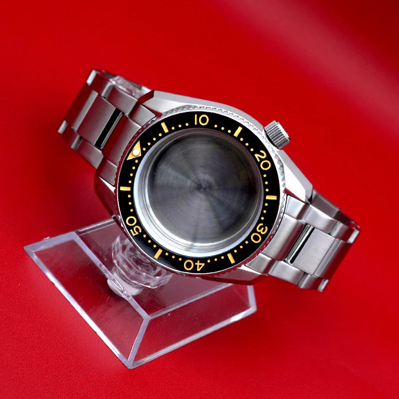 SPB185 SPB187 Watch Case Fit NH34 NH36 7S26 Movement Sapphire Glass NH35 Cases With 20mm Watch Bracelets Bezel Insert Parts