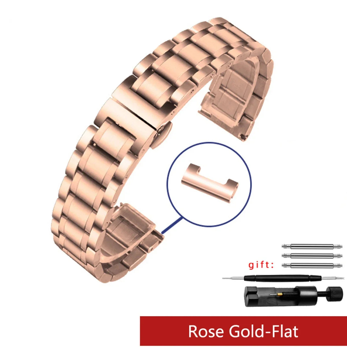Business Watchband Bracelet For Any Brand Wristband Luxury Stainless Steel 20mm 22mm With Curved Strap Accessories Bands