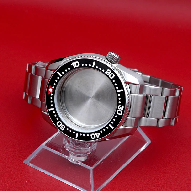 SPB185 SPB187 Watch Case Fit NH34 NH36 7S26 Movement Sapphire Glass NH35 Cases With 20mm Watch Bracelets Bezel Insert Parts
