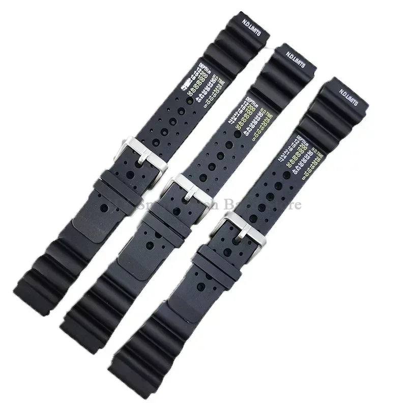 ND Limits Diver Silicone Watch Strap 20mm 22mm 24mm for Seiko SKX007 for Citizen Sport Wrist Band Replacement Men Women Bracelet