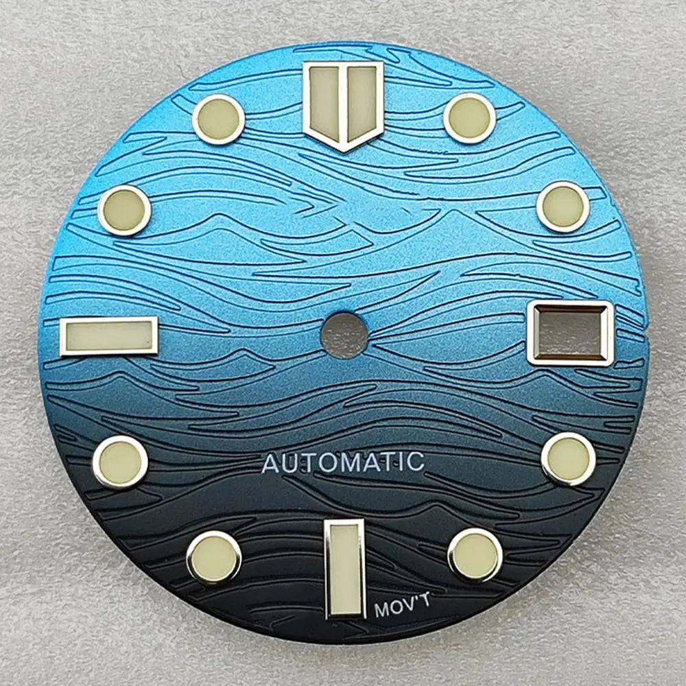 NH35 dial NH36 dial watch dial 28.5mm dial green luminous suitable for NH35 NH36 movement modification watch accessories