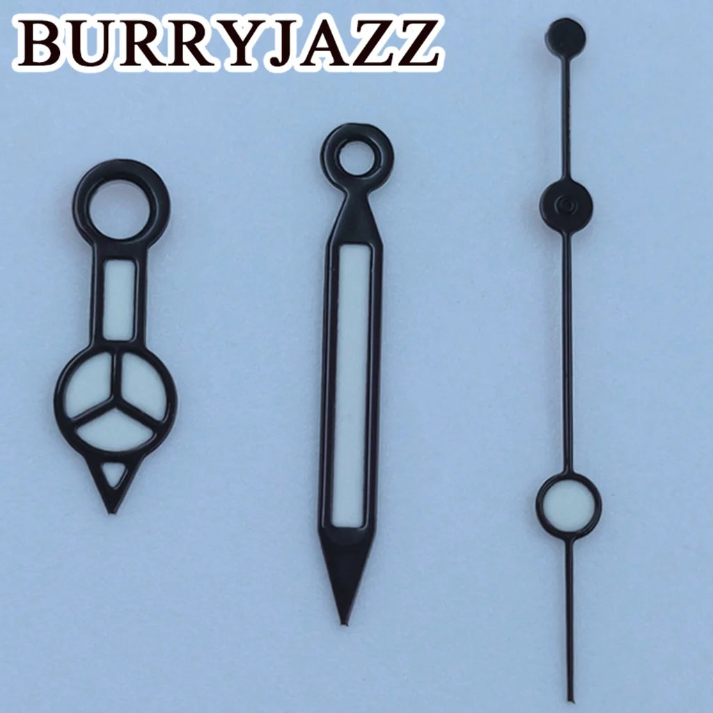 BURRYJAZZ NH35 NH36 NH38 7S26 7S36 4R35 4R36 Watch Hands Black Blue Silver Rose Gold Gold Red Green Hands Green Luminous