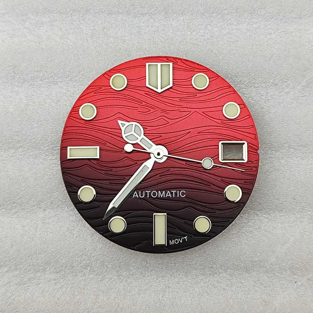 NH35 dial NH36 dial watch dial 28.5mm dial green luminous suitable for NH35 NH36 movement modification watch accessories