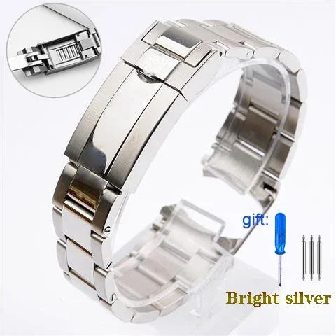 Solid stainless teel watchband For Rolex Daytona Oyster 21mm 20mm Perpetual Submariner for Seiko NH35 Watch Strap wrist bracelet
