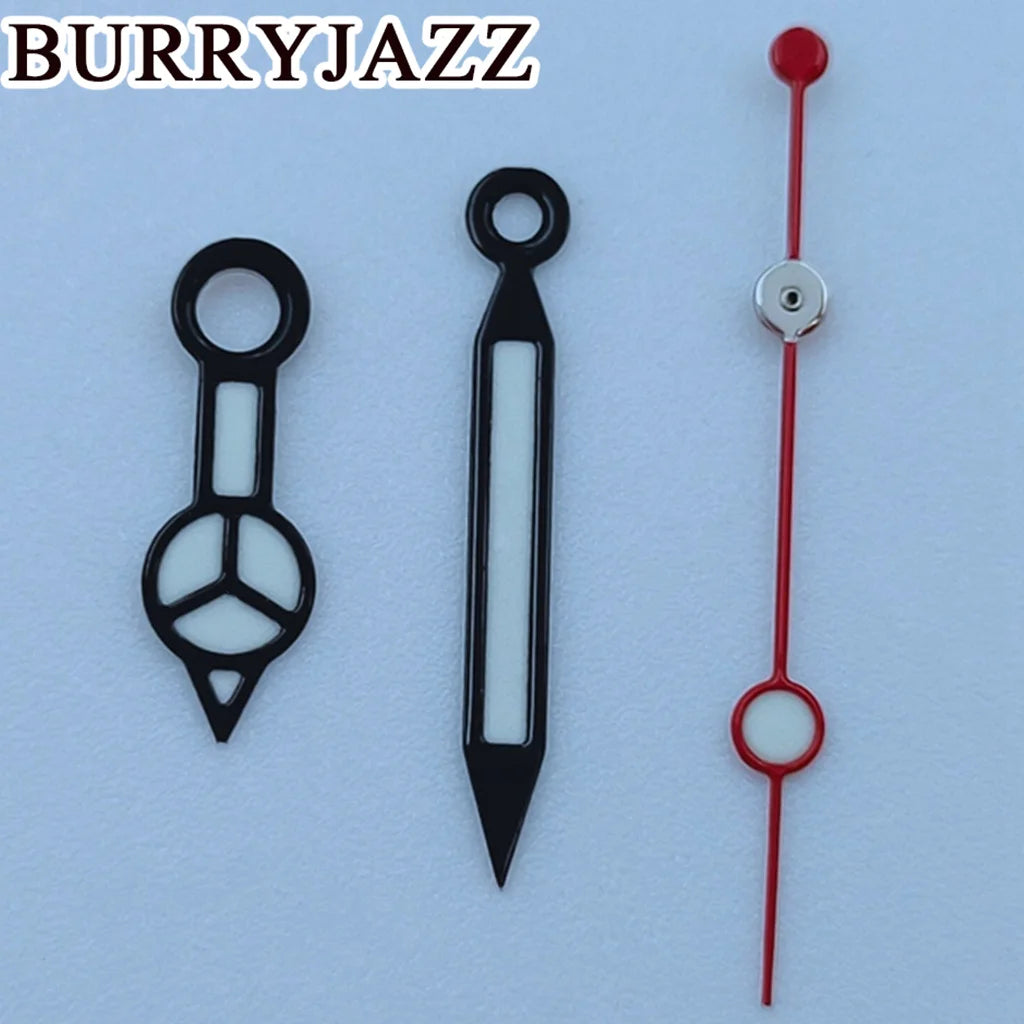 BURRYJAZZ NH35 NH36 NH38 7S26 7S36 4R35 4R36 Watch Hands Black Blue Silver Rose Gold Gold Red Green Hands Green Luminous