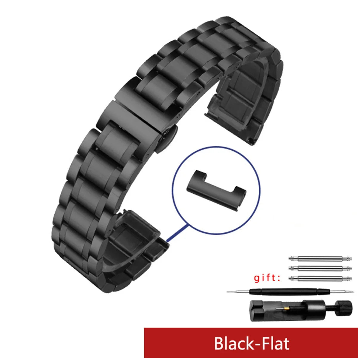 Business Watchband Bracelet For Any Brand Wristband Luxury Stainless Steel 20mm 22mm With Curved Strap Accessories Bands