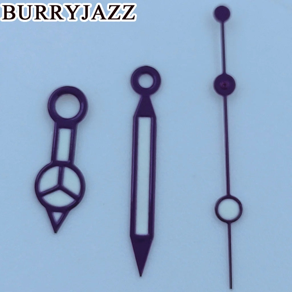 BURRYJAZZ NH35 NH36 NH38 7S26 7S36 4R35 4R36 Watch Hands Black Blue Silver Rose Gold Gold Red Green Hands Green Luminous