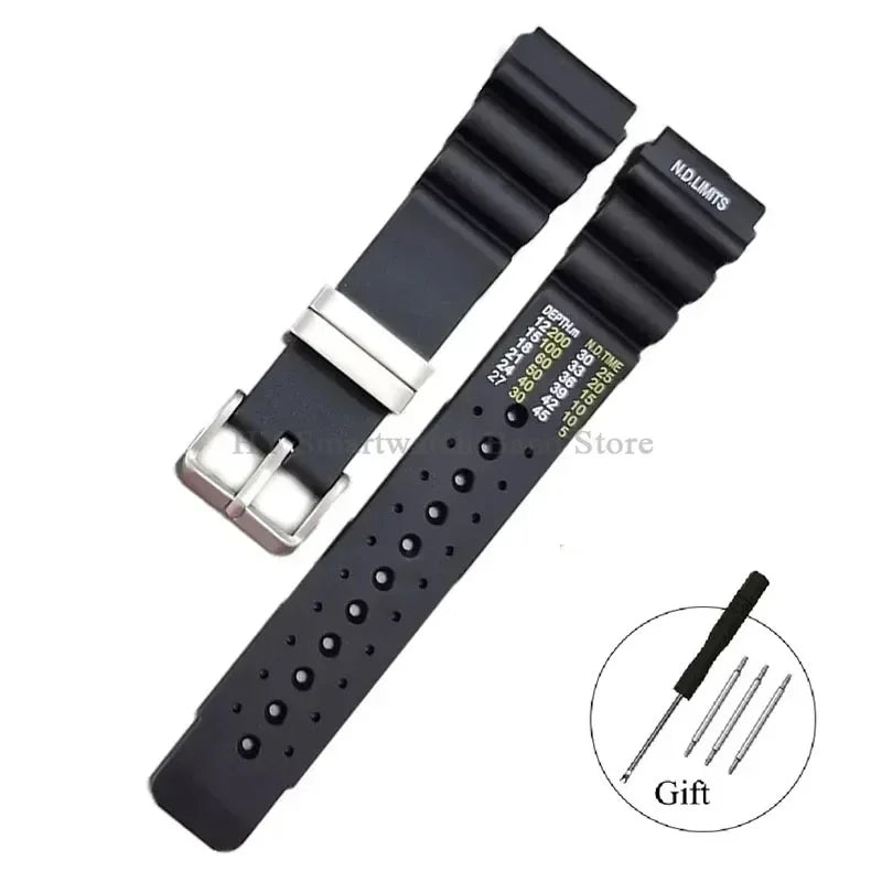 ND Limits Diver Silicone Watch Strap 20mm 22mm 24mm for Seiko SKX007 for Citizen Sport Wrist Band Replacement Men Women Bracelet