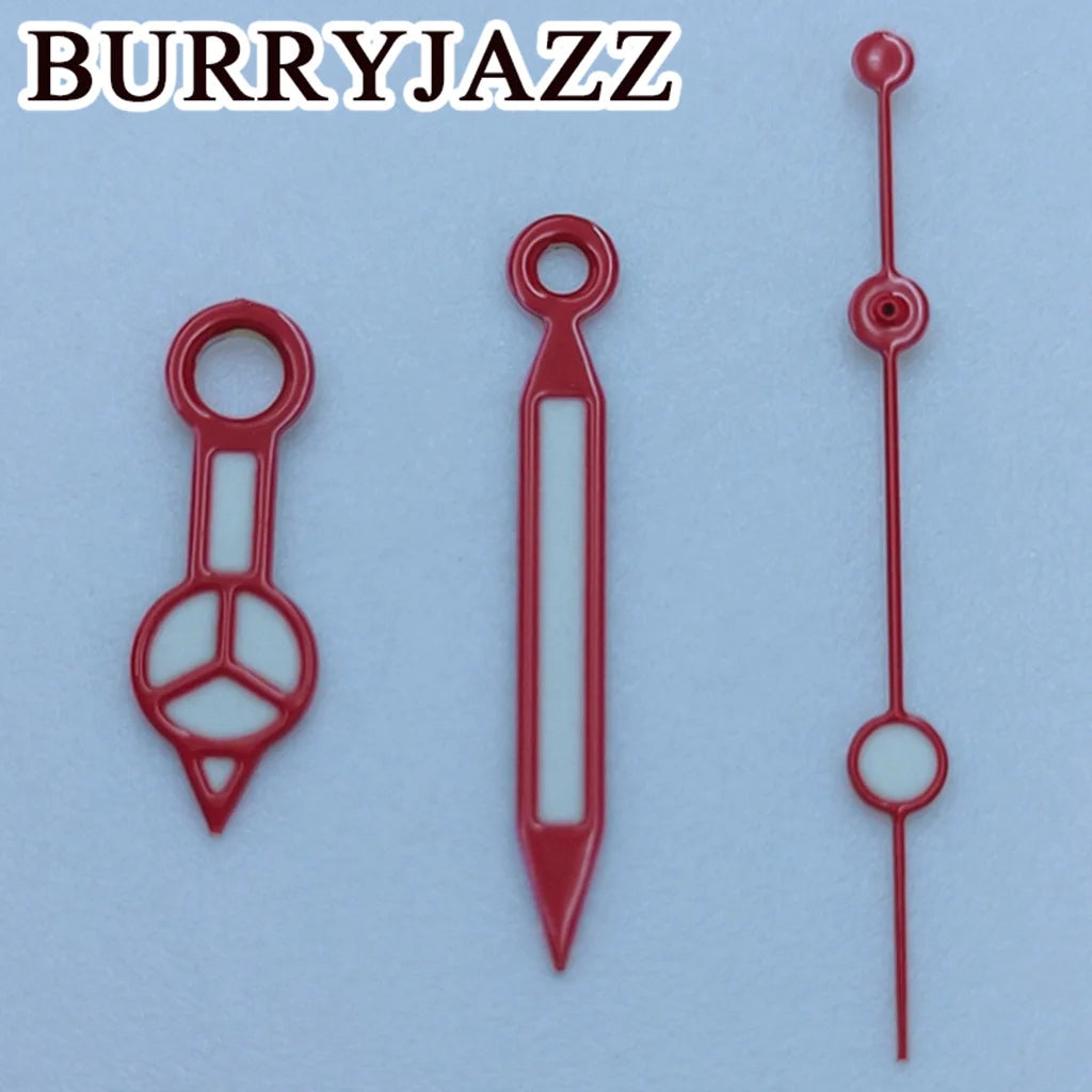 BURRYJAZZ NH35 NH36 NH38 7S26 7S36 4R35 4R36 Watch Hands Black Blue Silver Rose Gold Gold Red Green Hands Green Luminous