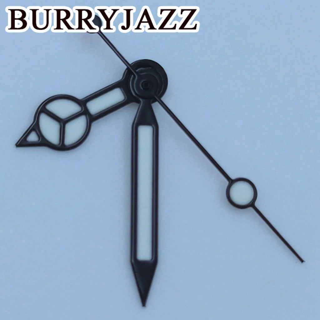 BURRYJAZZ NH35 NH36 NH38 7S26 7S36 4R35 4R36 Watch Hands Black Blue Silver Rose Gold Gold Red Green Hands Green Luminous
