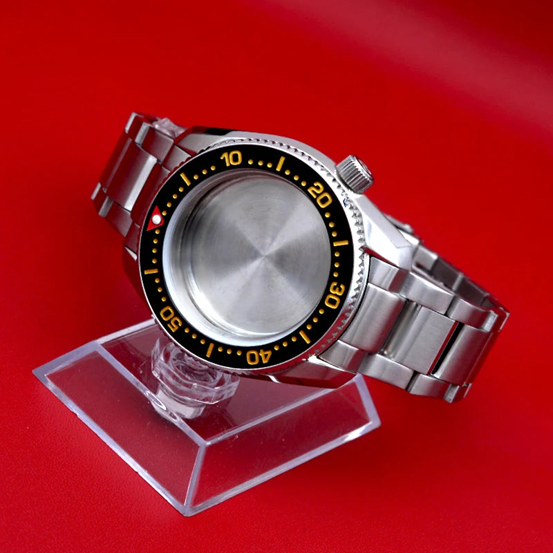 SPB185 SPB187 Watch Case Fit NH34 NH36 7S26 Movement Sapphire Glass NH35 Cases With 20mm Watch Bracelets Bezel Insert Parts