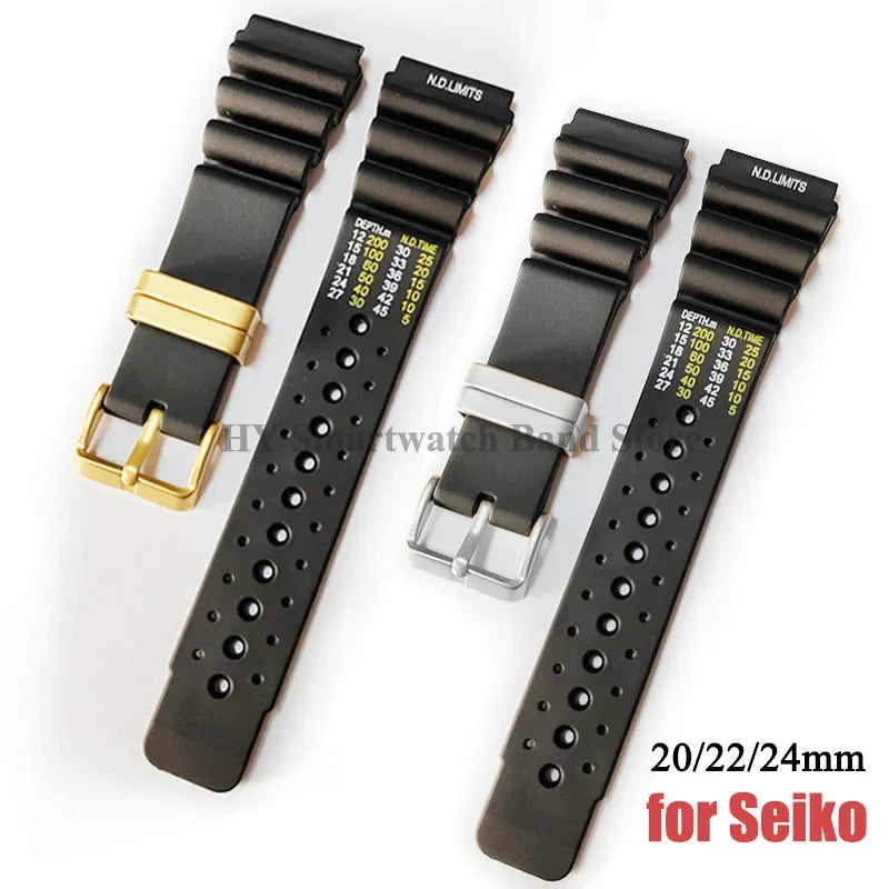 ND Limits Diver Silicone Watch Strap 20mm 22mm 24mm for Seiko SKX007 for Citizen Sport Wrist Band Replacement Men Women Bracelet