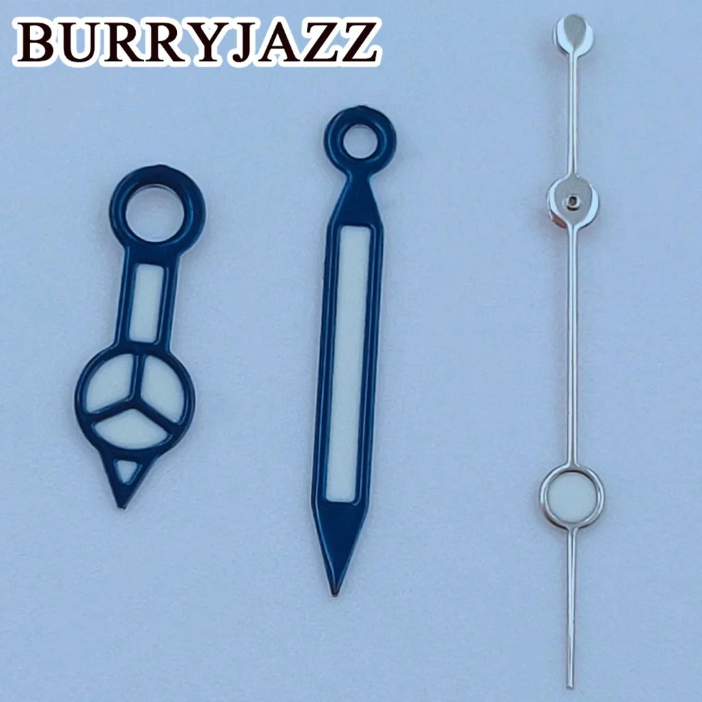 BURRYJAZZ NH35 NH36 NH38 7S26 7S36 4R35 4R36 Watch Hands Black Blue Silver Rose Gold Gold Red Green Hands Green Luminous