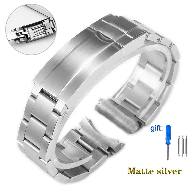 Solid stainless teel watchband For Rolex Daytona Oyster 21mm 20mm Perpetual Submariner for Seiko NH35 Watch Strap wrist bracelet