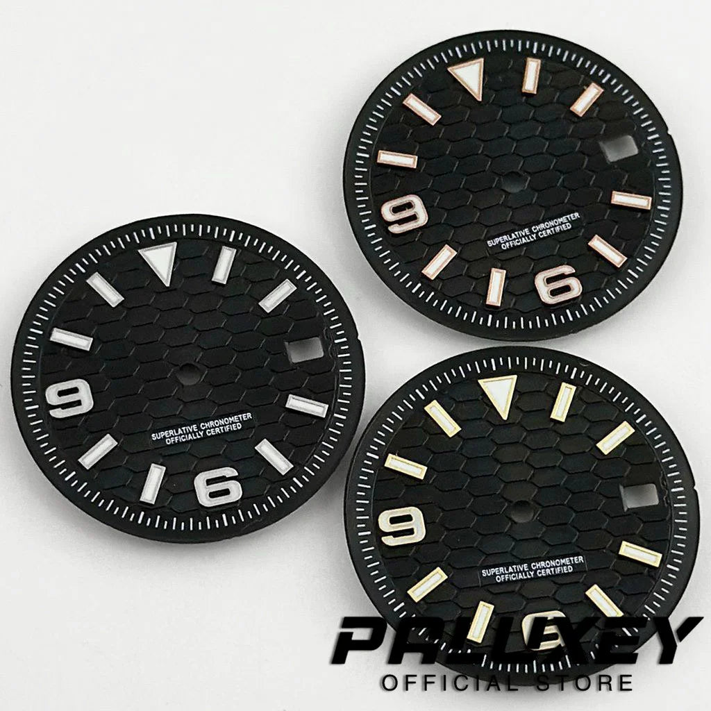NH35 28.5MM/31MM Modified Perpetual Land-Dweller Watch Dial For NH35 4R35 Movement BGW9 Luminous Watch Faces Replacement Parts